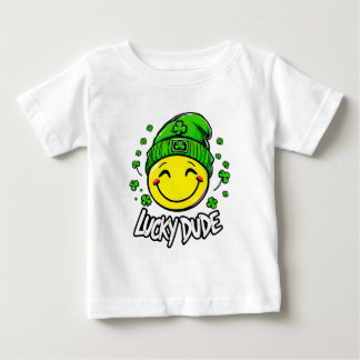 T-shirt Pour Bébé Chanceux Gars Sourire Visage St. Patrick
