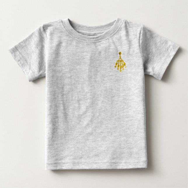 T-shirt Pour Bébé Chandelier en or (Devant)