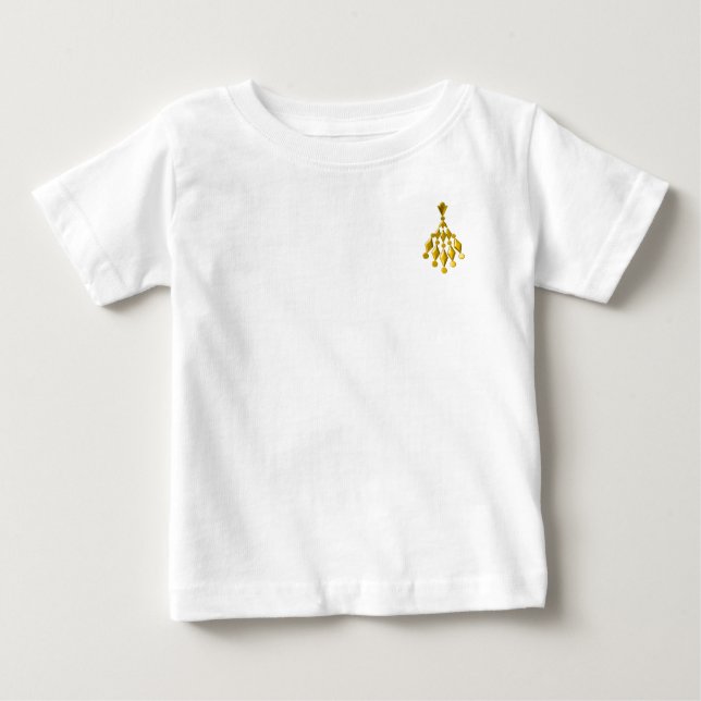 T-shirt Pour Bébé Chandelier en or (Devant)