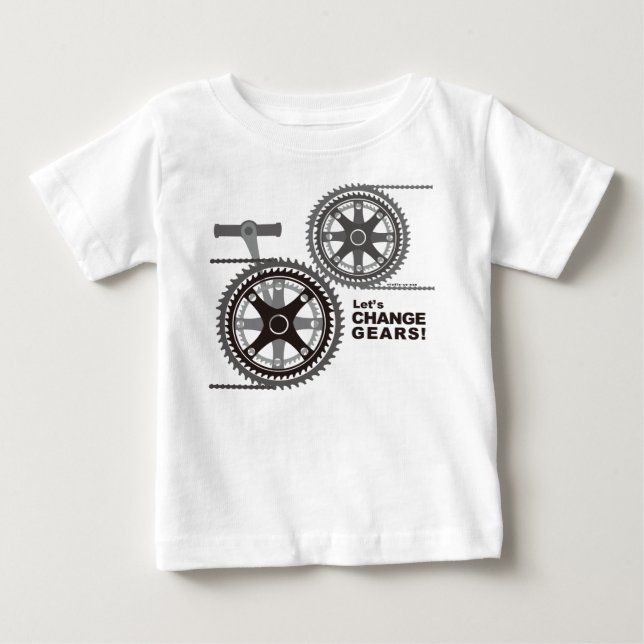 T-SHIRT POUR BÉBÉ CHANGE GEARS! (Devant)