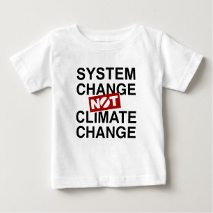 T-shirt Pour Bébé Changement de système et non changement climatique