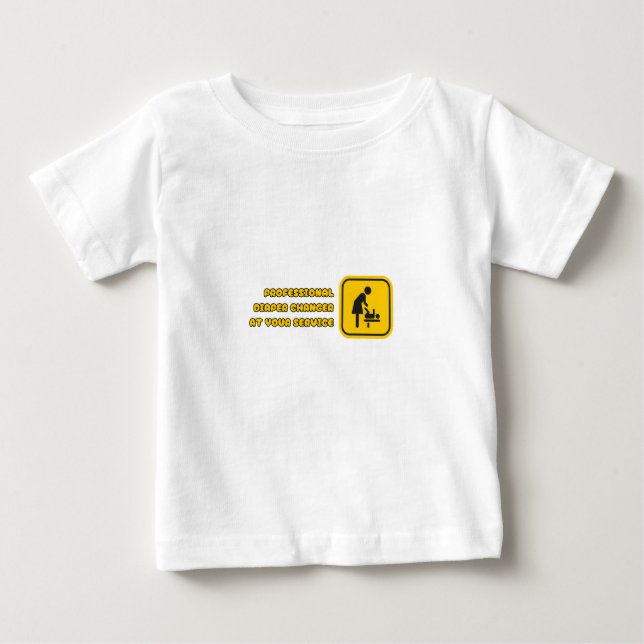 T-SHIRT POUR BÉBÉ CHANGER DE DIAPER PROFESSIONNEL (Devant)