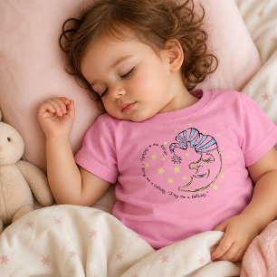 T-shirt Pour Bébé Chante-moi une berceuse, bébé croissant de lune