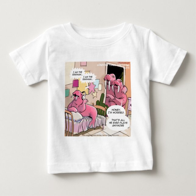 T-shirt Pour Bébé Chanter Walrus Parents inquiets Drôle (Devant)