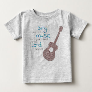 T-shirt Pour Bébé "Chantez Et Faites De La Musique..." Guitare