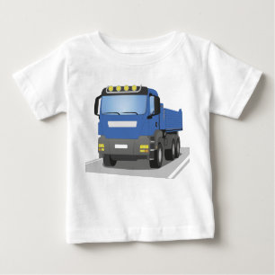 T-shirt Pour Bébé Chantiers bleus Camions