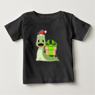 T-shirt Pour Bébé Chapeau de Noël de l'escargot