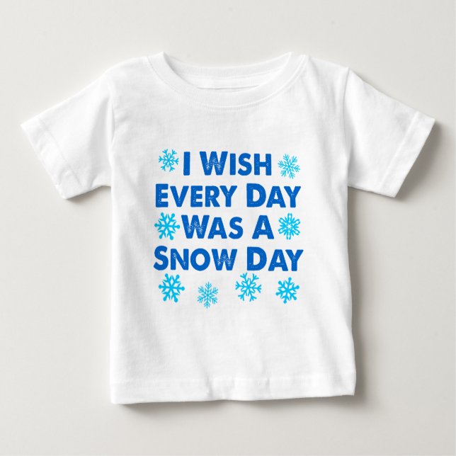 T-shirt Pour Bébé Chaque Jour De Neige (Devant)