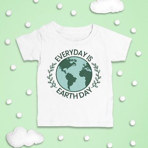 T-shirt Pour Bébé Chaque Jour Est Le Jour De La Terre - Vintage Amou