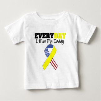 T-shirt Pour Bébé Chaque Jour, Mon Papa Militaire Me Manque