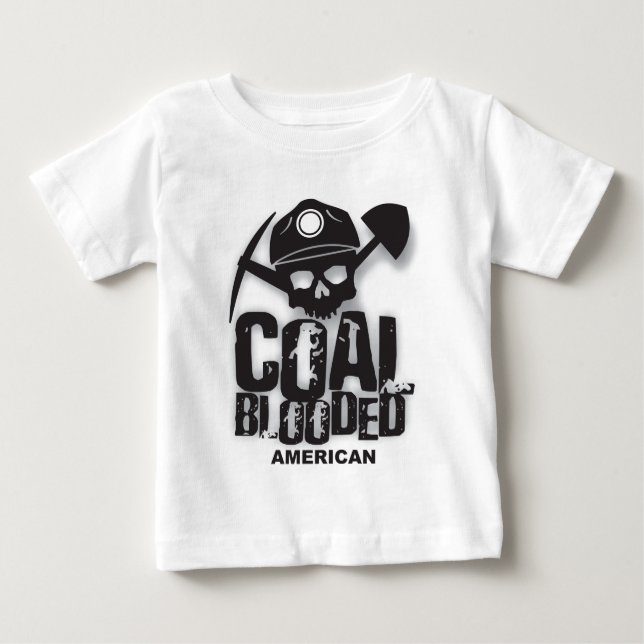 T-shirt Pour Bébé CHARBON BLOODED AMERICAN.jpg (Devant)
