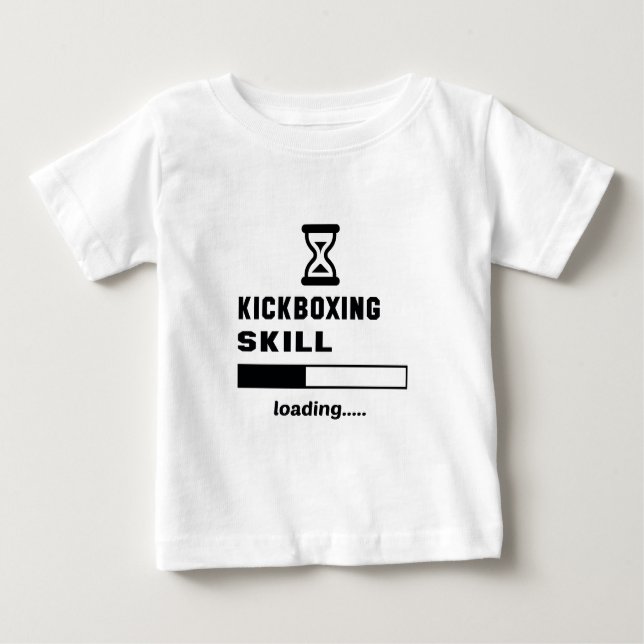 T-shirt Pour Bébé Chargement de compétence de Kickboxing ...... (Devant)