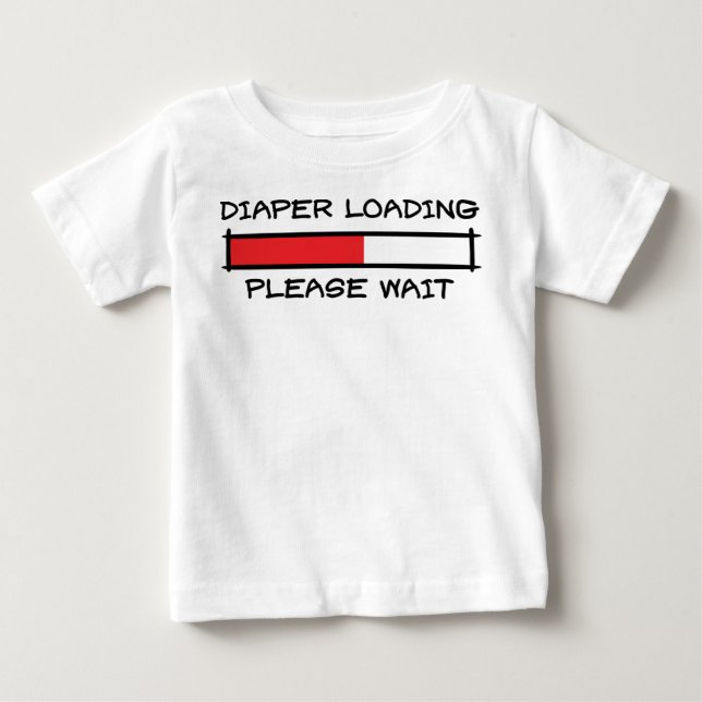 T-shirt Pour Bébé Chargement de couches (Devant)