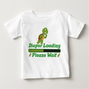 T-shirt Pour Bébé Chargement De La Baisse S'Il Vous Plaît Attendre.