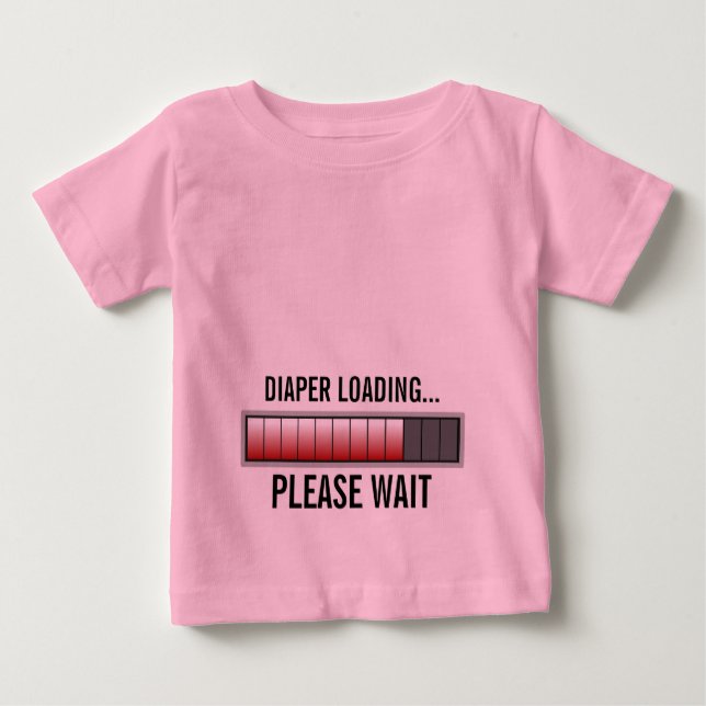 T-SHIRT POUR BÉBÉ CHARGEMENT DIAPER (Devant)