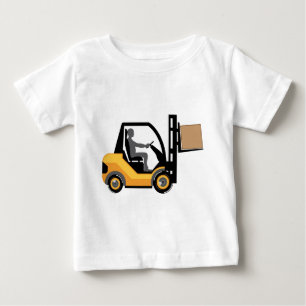 T-shirt Pour Bébé Chariot élévateur jaune