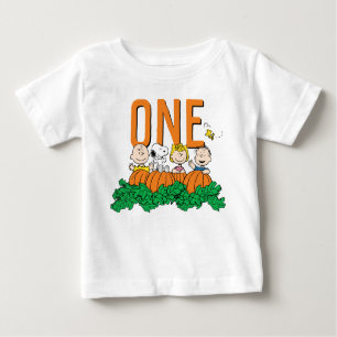 T-shirt Pour Bébé Charlie Brown et Gang Citrouille 1er anniversaire