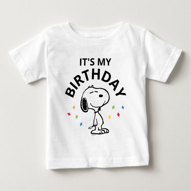 T-shirt Pour Bébé Charlie Brown et Gang Confetti (Devant)