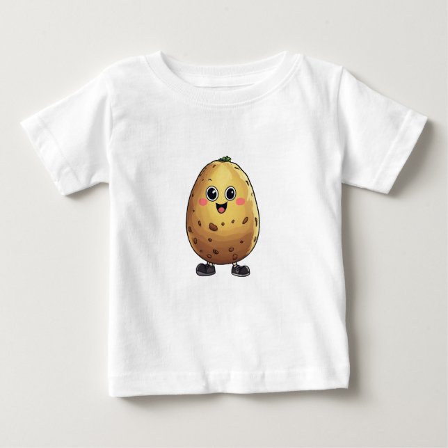T-shirt Pour Bébé Charme Cartoon Pomme De Terre Délice (Devant)