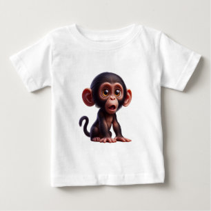 T-shirt Pour Bébé Charming Chimp Whimsy - Adorable Cartoon Primate