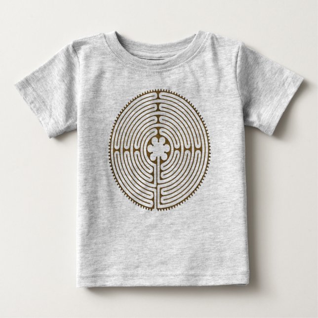 T-shirt Pour Bébé Chartres Labyrinthe style antique + vos idées (Devant)