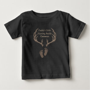 T-shirt Pour Bébé Chasse à petit pote personnalisée à papa