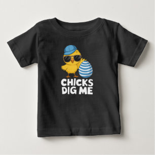 T-shirt Pour Bébé Chasse aux oeufs amusante de Pâques