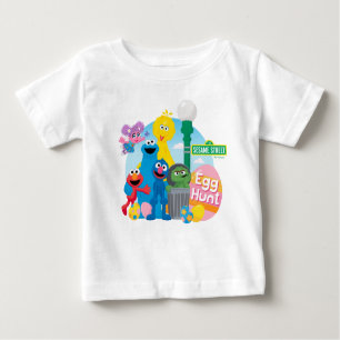 T-shirt Pour Bébé Chasse aux oeufs de Pâques de la rue Sésame