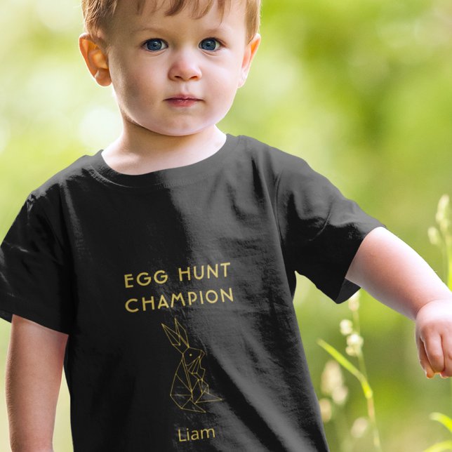 T-shirt Pour Bébé Chasse aux Oeufs de Pâques Personnalisée Mignonne  (Créateur téléchargé)