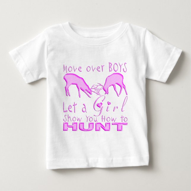 T-SHIRT POUR BÉBÉ CHASSE DE FILLE DEER (Devant)