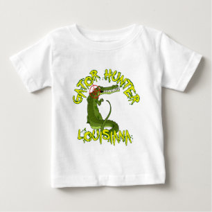 T-shirt Pour Bébé Chasseur Louisiane d'alligator