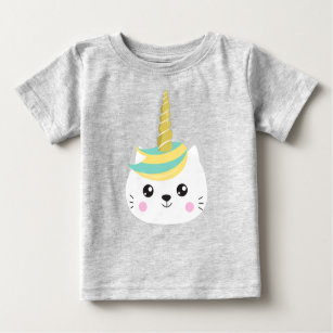 T-shirt Pour Bébé Chat à licorne, Chat mignon, Petit Chat, Kitty, Ki