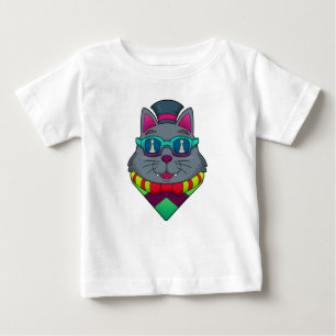 T-shirt Pour Bébé Chat aux échecs avec pièce d'échecs Pawn