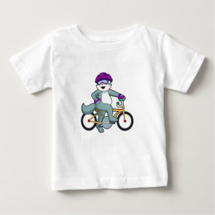 T-shirt Pour Bébé Chat avec vélo