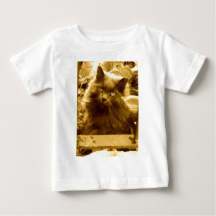 T-shirt Pour Bébé Chat bleu russe vintage