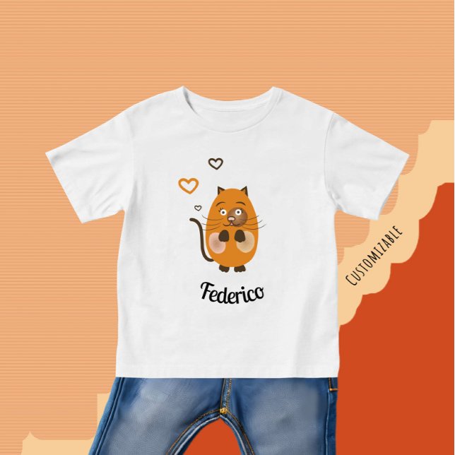T-shirt Pour Bébé Chat brun mignon (Créateur téléchargé)