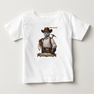T-shirt Pour Bébé Chat Cowboy Bleu Russe – Construire la Liberté