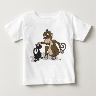 T-shirt Pour Bébé Chat d'amour de singe