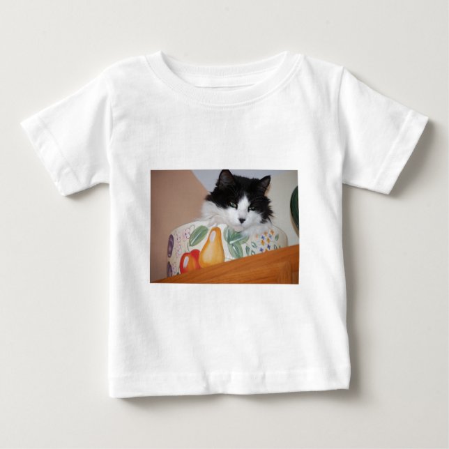 T-shirt Pour Bébé Chat dans un bol de fruits (Devant)