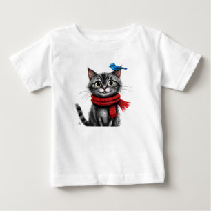T-shirt Pour Bébé Chat de dessin animé mignon