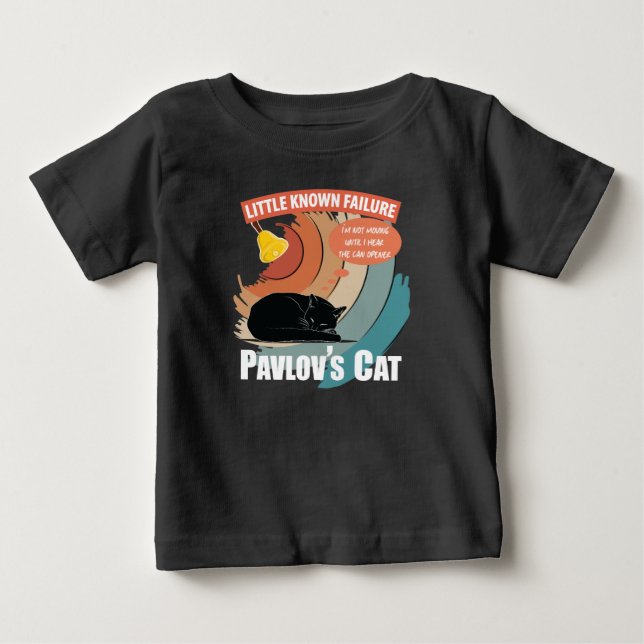 T-shirt Pour Bébé Chat de Pavlov - Psychologie drôle (Devant)