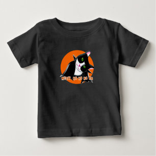T-shirt Pour Bébé Chat d'Halloween
