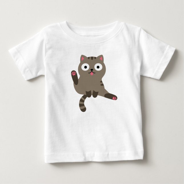 T-shirt Pour Bébé Chat drôle (Devant)