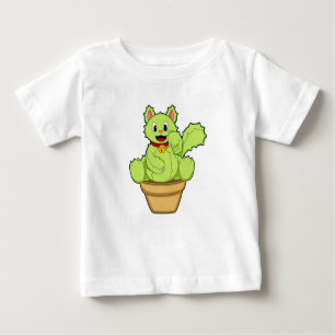 T-shirt Pour Bébé Chat en cactus