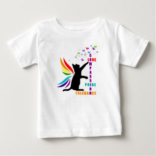 T-shirt Pour Bébé Chat et chemise papillon pour bébé Rainbow Pride