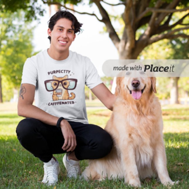 T-shirt Pour Bébé Chat Funny Purr-parfaitement Caffiné (Créateur téléchargé)