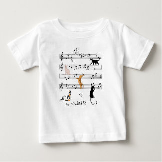 T-shirt Pour Bébé Chat Jouer Note Musique, Naughty Cadeau Chat, Chat