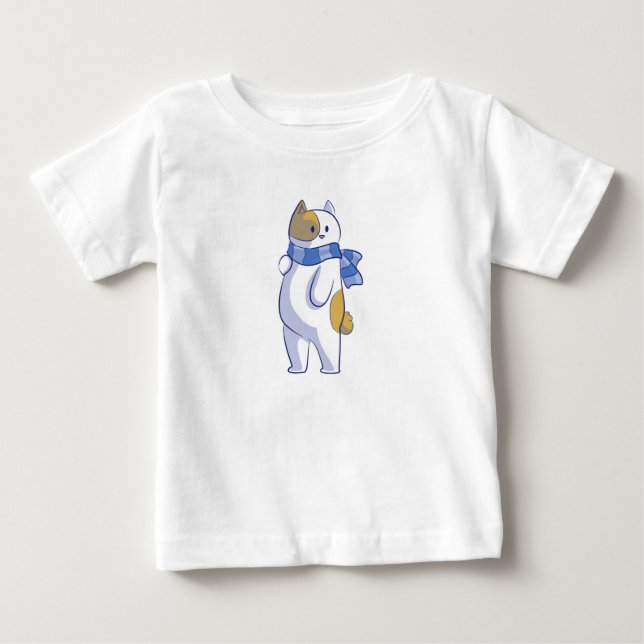 T-shirt Pour Bébé Chat mignon (Devant)