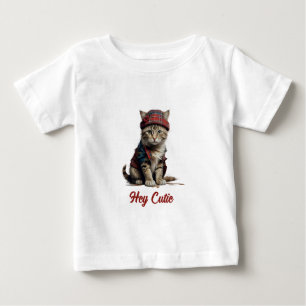 T-shirt Pour Bébé chat mignon déguisé en écossais