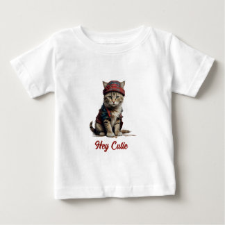 T-shirt Pour Bébé chat mignon déguisé en écossais